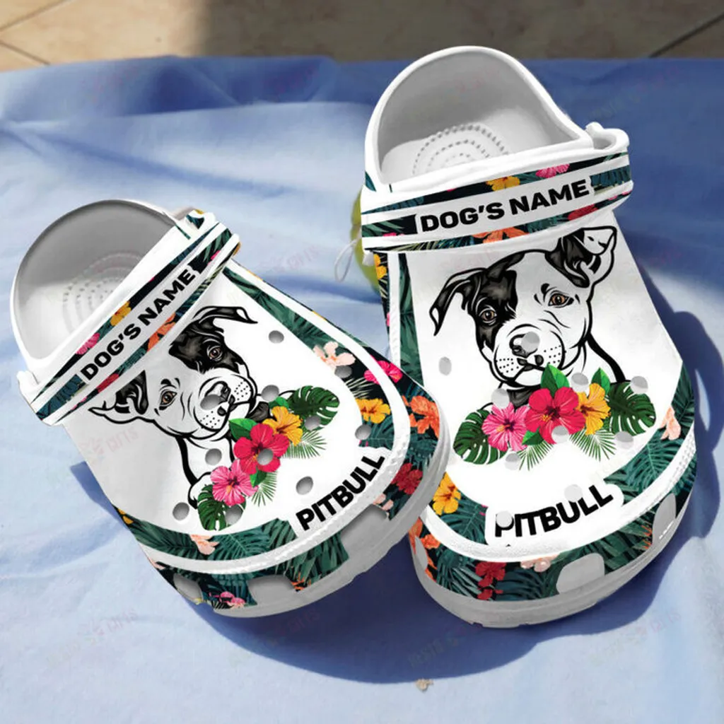 Personalized Pitbull Crocs Classic Clogs