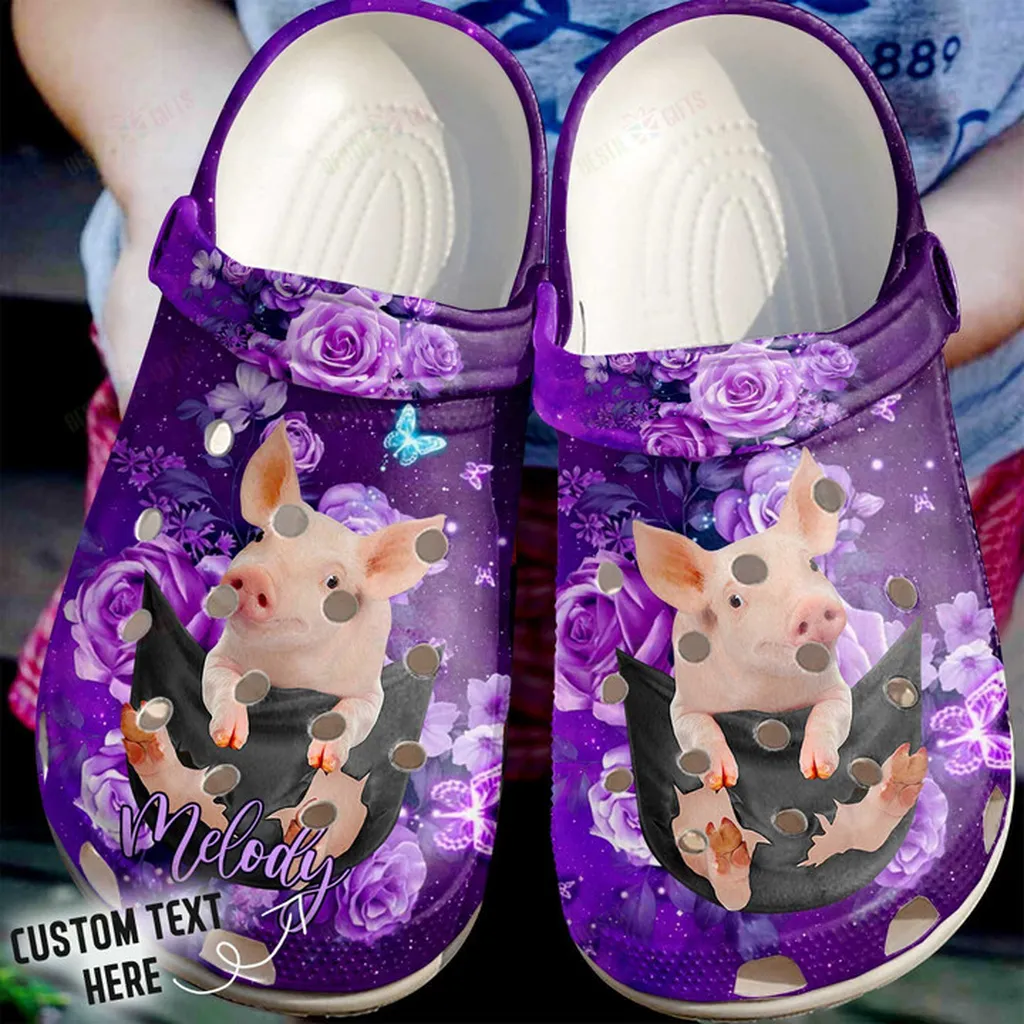 Personalized Pocket Pig Crocs Classic Clogs