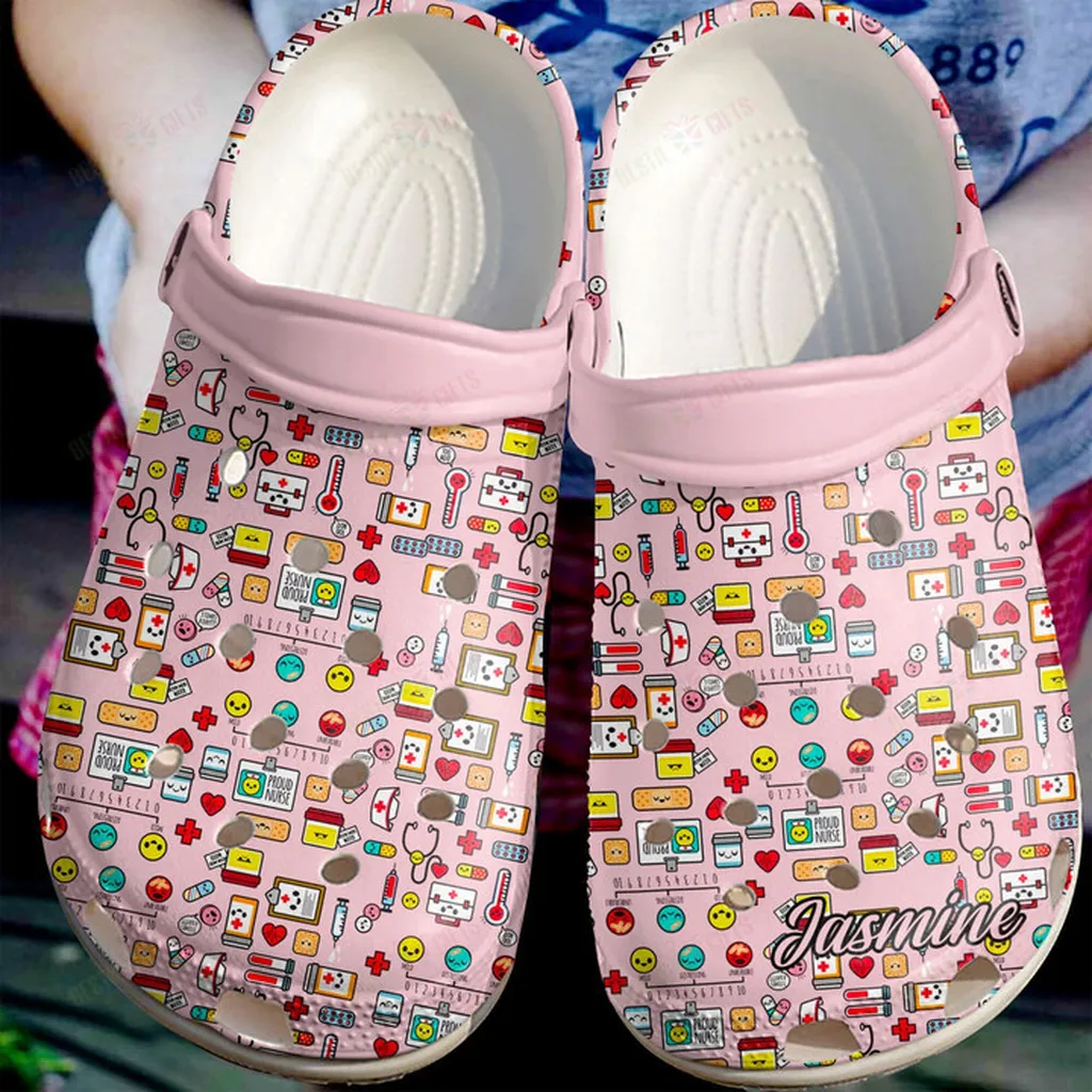 Personalized Proud Nurse Crocs Classic Clogs