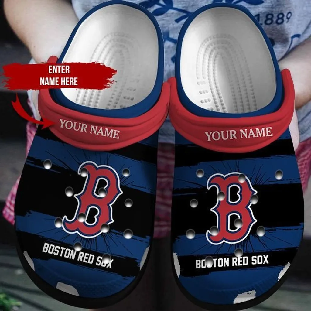 Personalized Red Sox Crocbland Clog 50614Tp