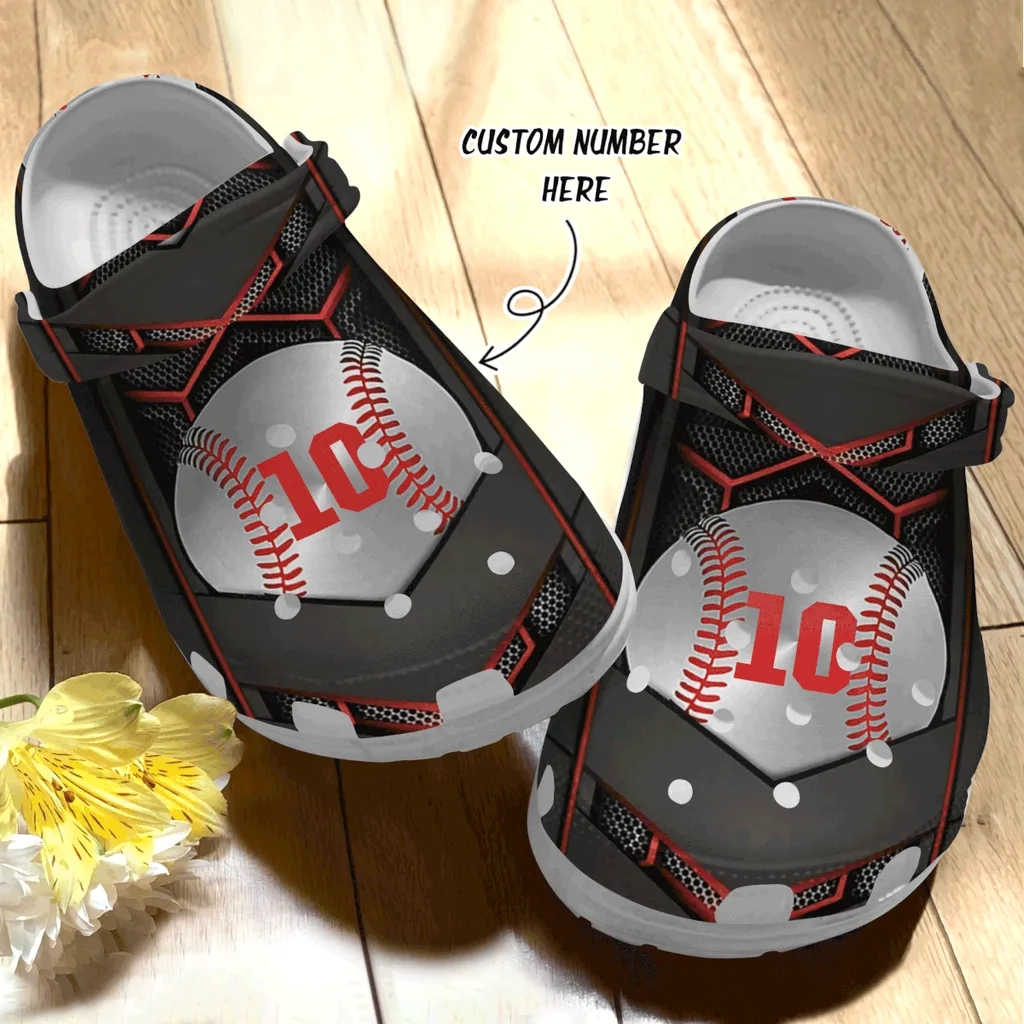 Personalized Robot Baseball Crocs Classic Clogs