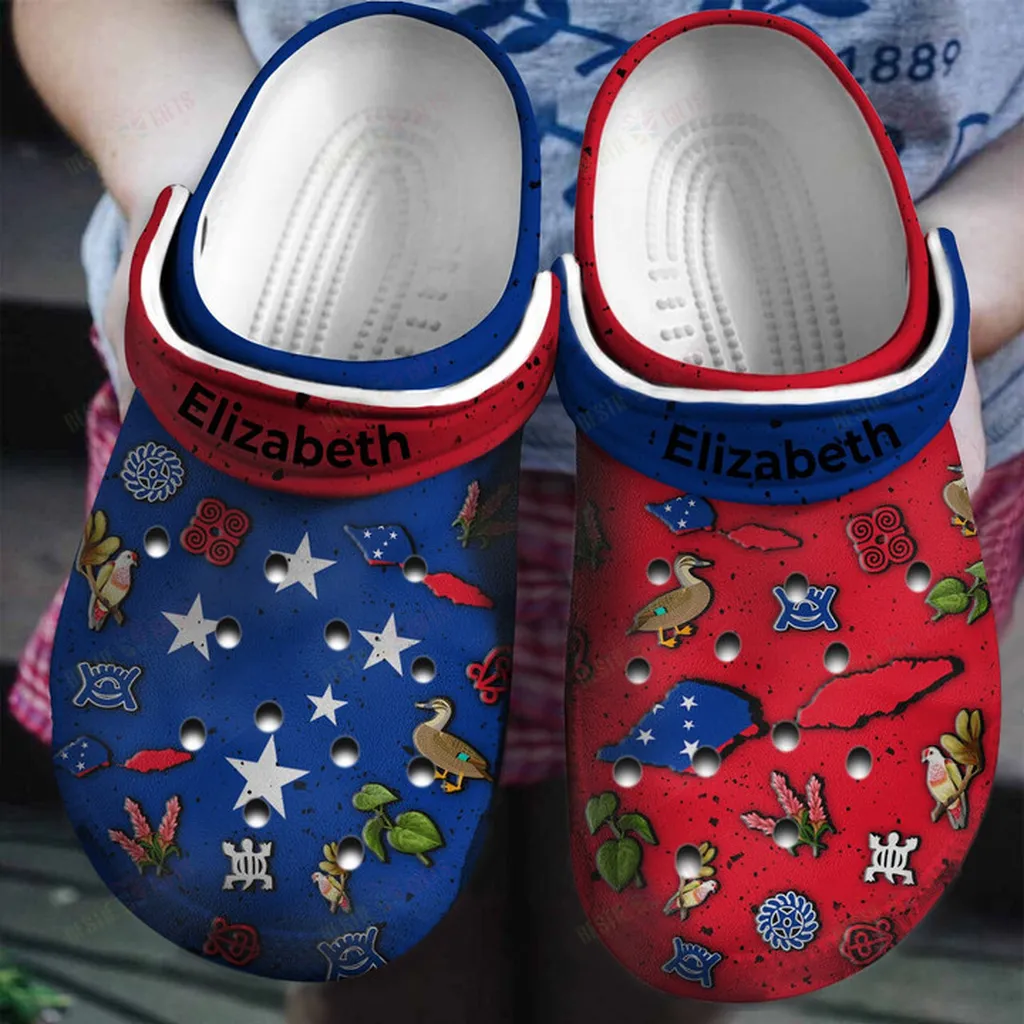 Personalized Samoa Flag Symbols Crocs Classic Clogs