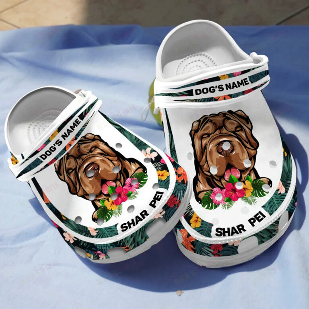 Personalized Shar Pei Crocs Classic Clogs