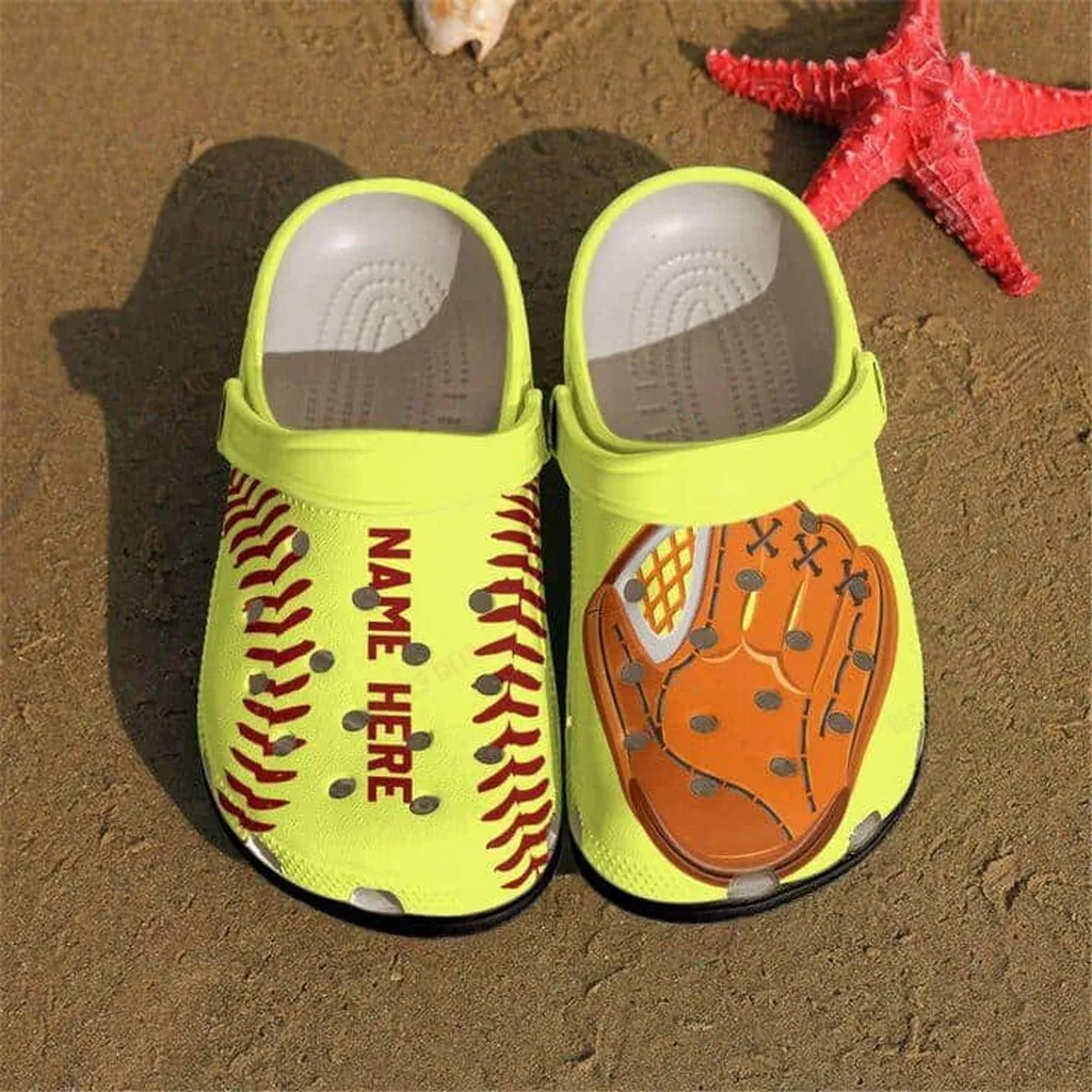 Personalized Softball Crocs Classic Clogs