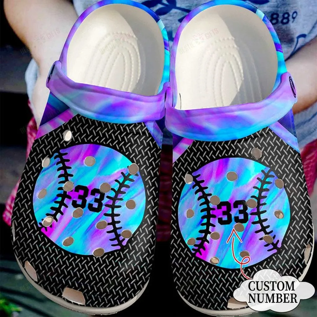 Personalized Softball With Color Mix Crocs Classic Clogs