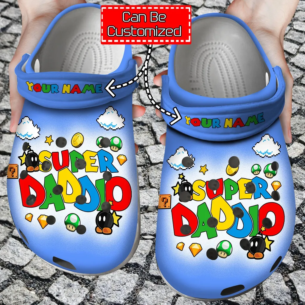 Personalized Super Daddio Crocs Clog