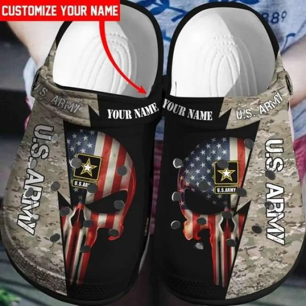 Personalized Us Army Crocs Classic Clogs