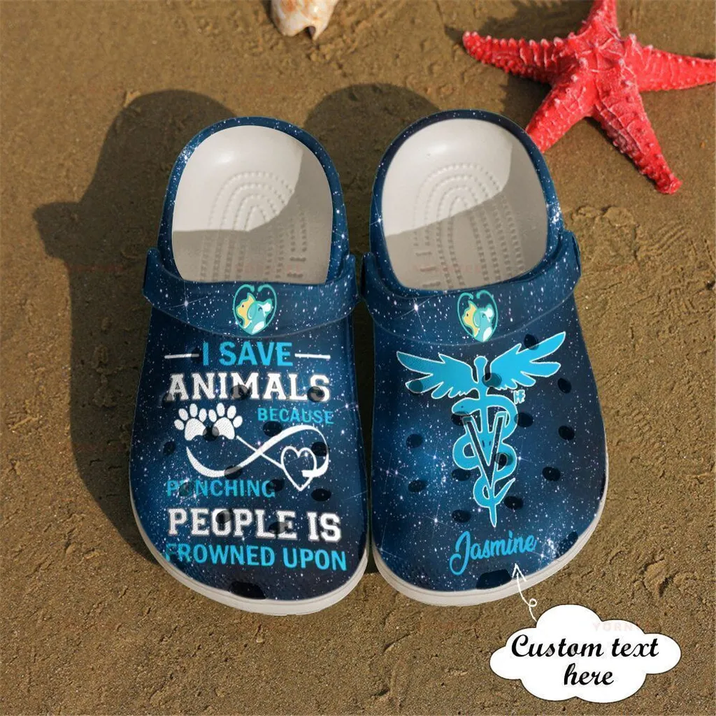 Personalized Vet Techi Save Animals Gift For Lover Rubber Crocs Clog