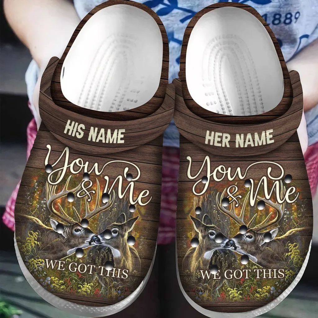 Personalized You And Me We Got This Deer Couple Crocs Classic Clog