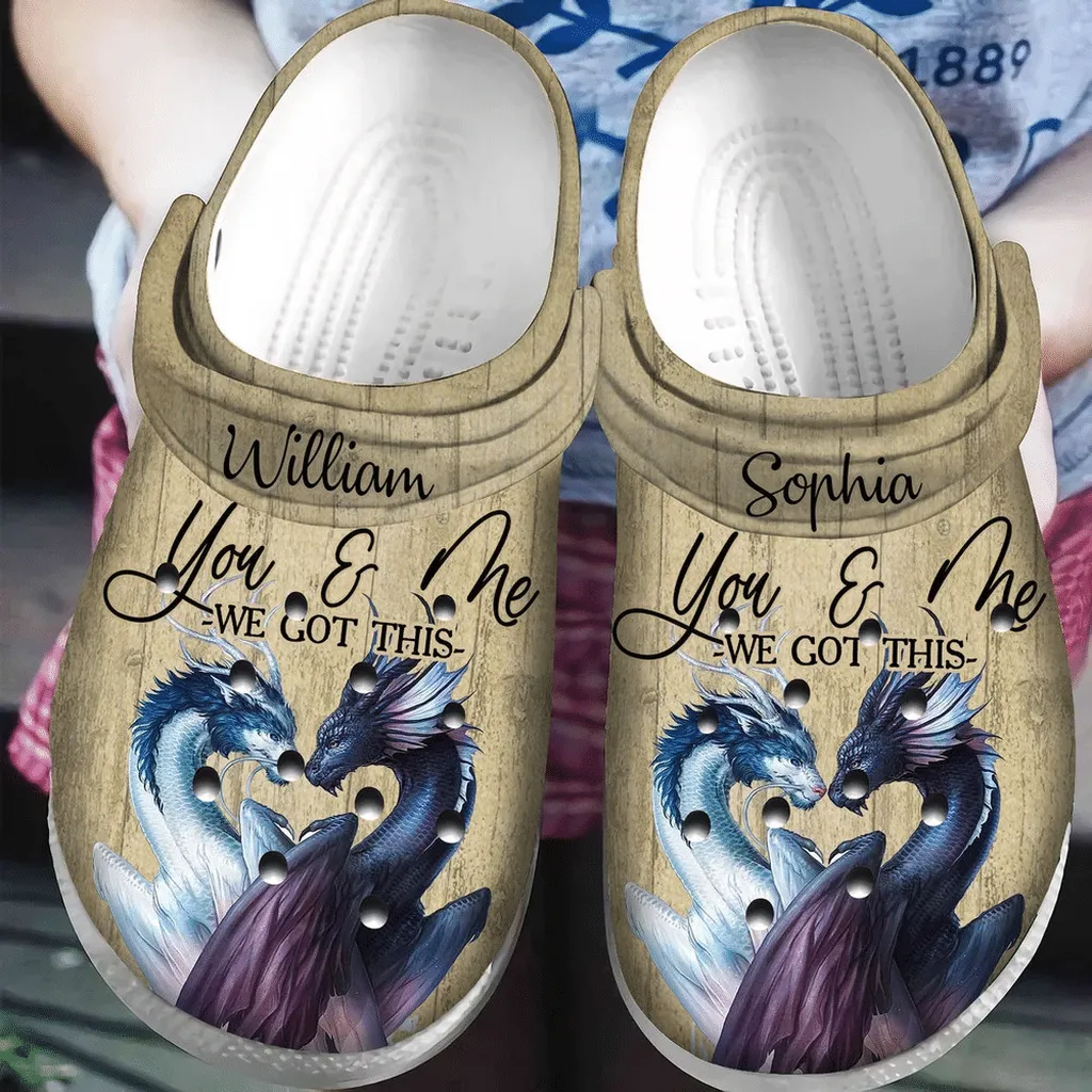 Personalized You And Me We Got This Dragon Couple Crocs Classic Clog