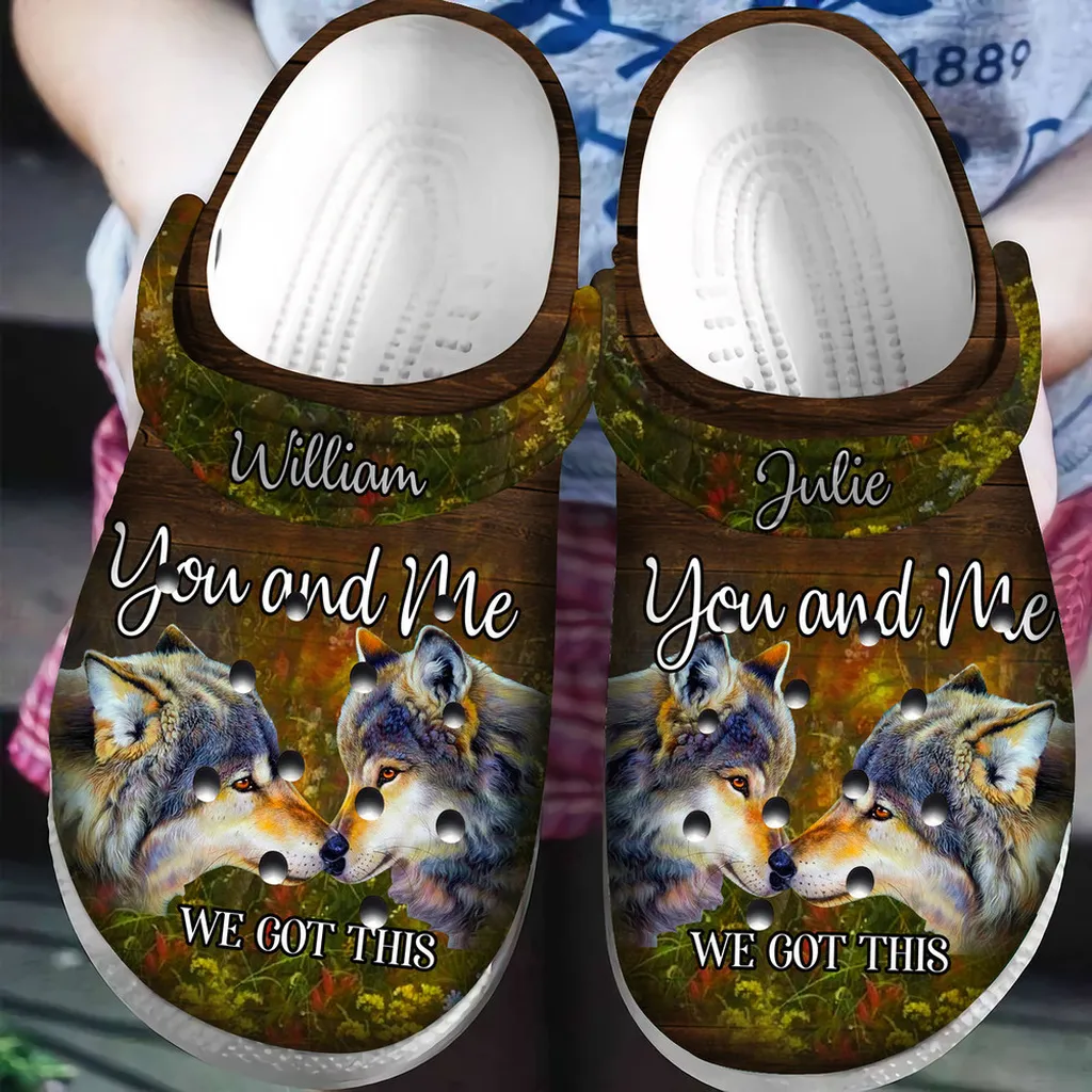 Personalized You And Me We Got This Wolf Couple Crocs Classic Clog