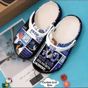 Personalized Zeta Phi Beta Finer Woman 1920 103 Gift For Lover Rubber Crocs Clog