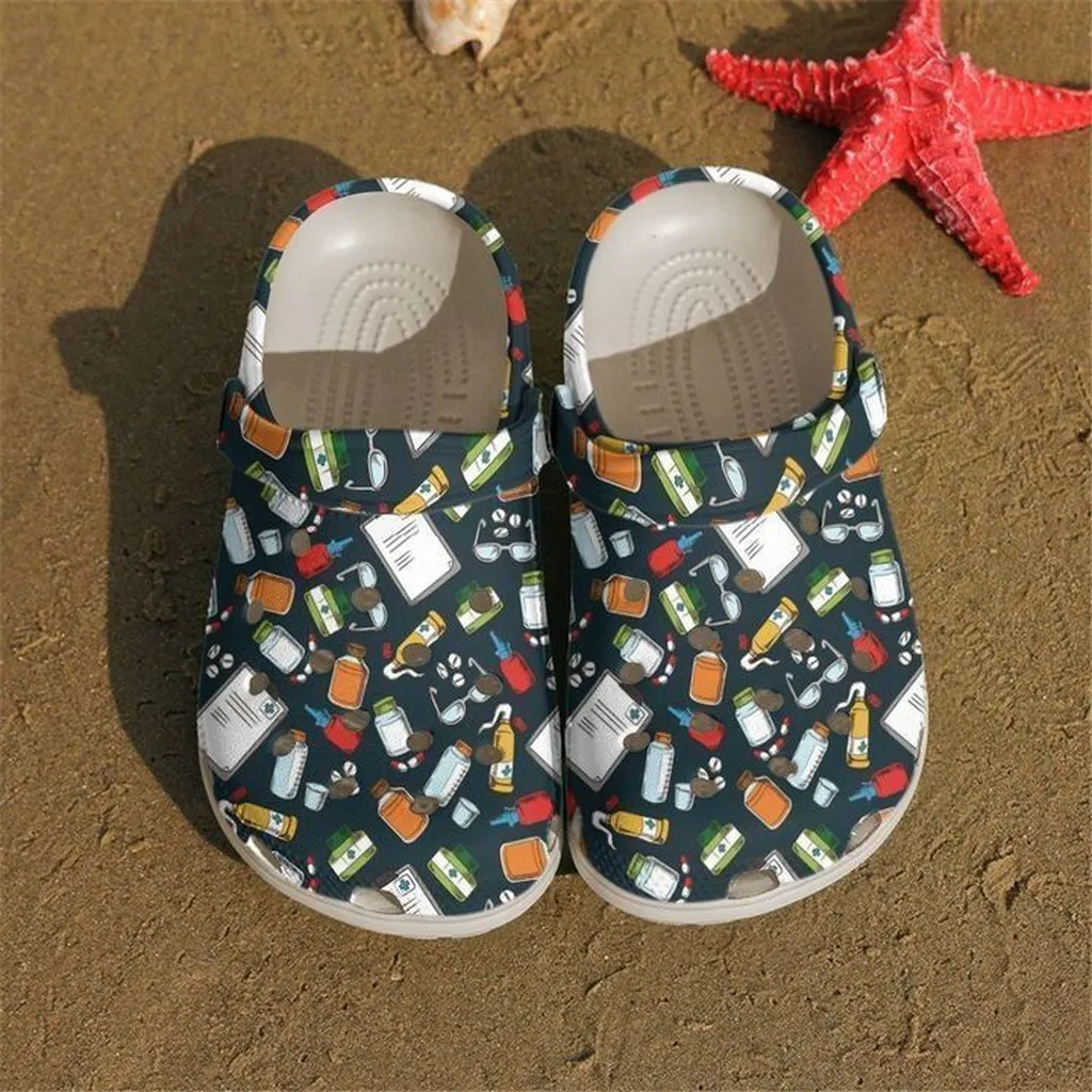 Pharmacist Pattern Crocs Classic Clogs