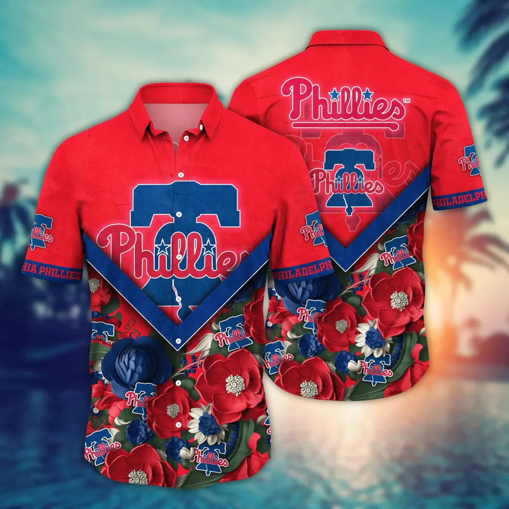 Philadelphia Phillies MLB Flower Aloha Hawaiian Shirt, Custom Summer Football Shirts VPHWA2451154876