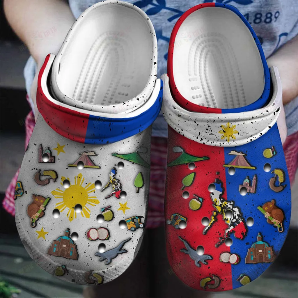 Philippines Flag Symbol Crocs Classic Clogs