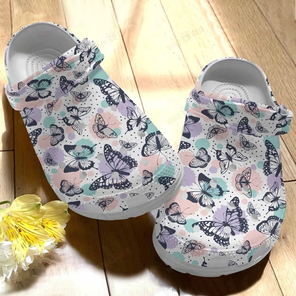 Picnic Butterflies Crocs Classic Clogs