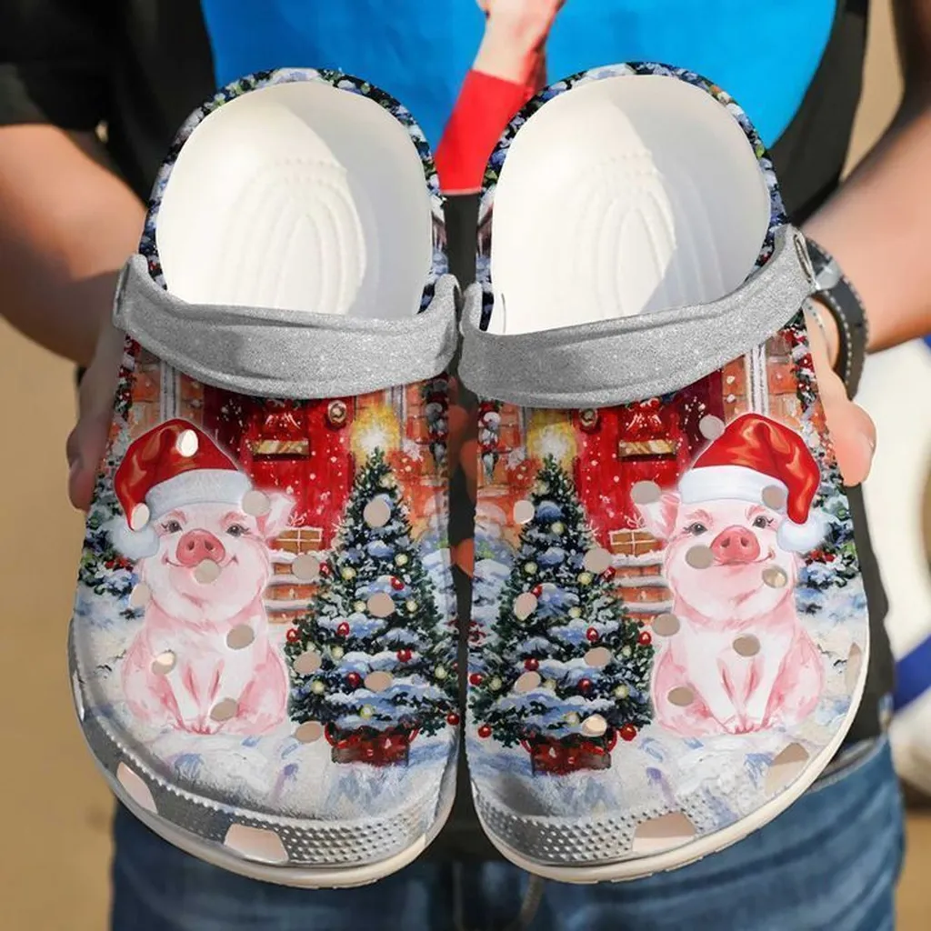 Pig Christmas Crocs Clog