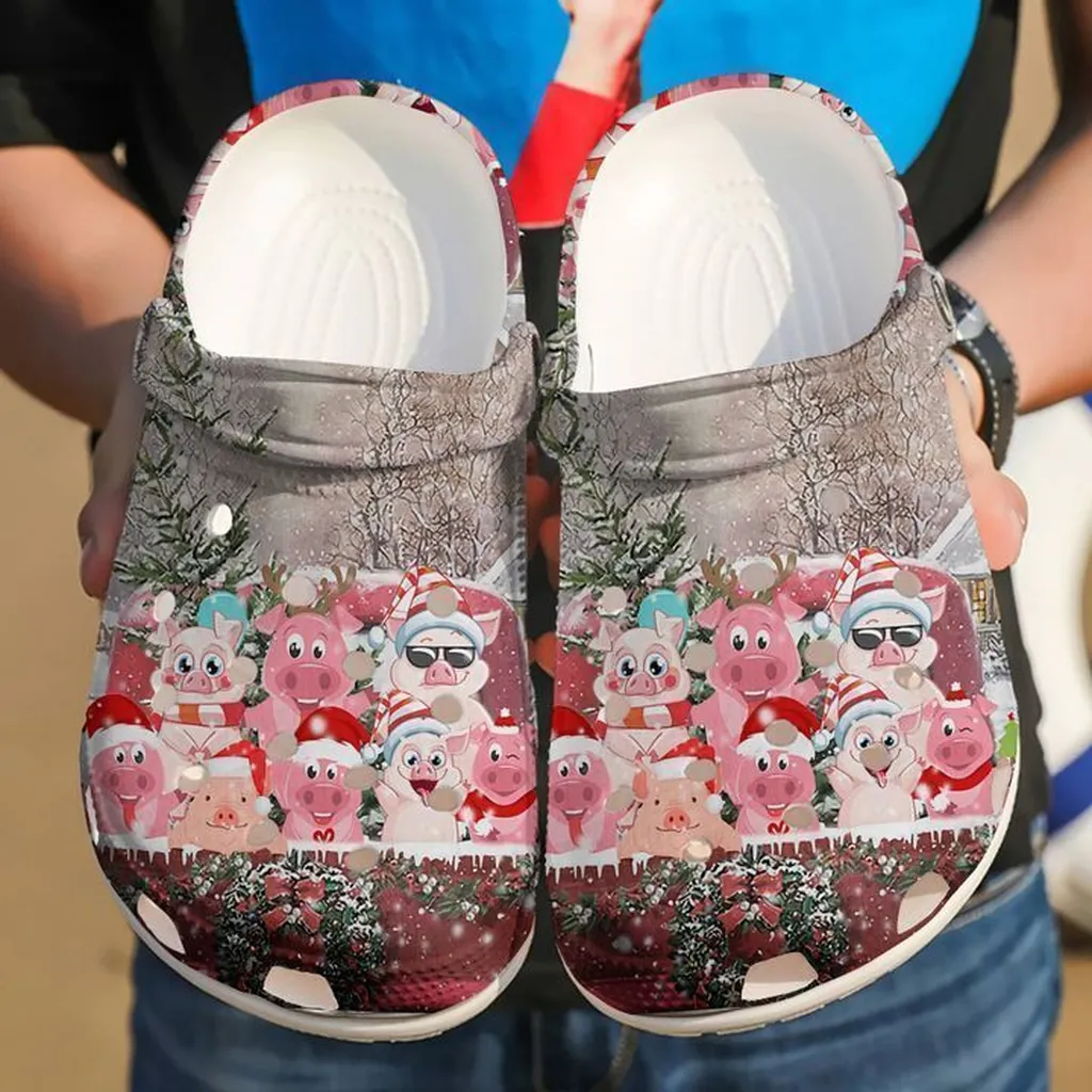 Pig Christmas Pigs Crocs Clog