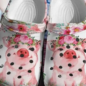 Pig Flowers Crocs Crocband Clog Clog Comfortable For Mens And Womens Classic Clog Water