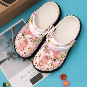 Pig Personalized Clog Custom Crocs Comfortablefashion Style Comfortable For Women Men Kid Print 3D Pig Flower