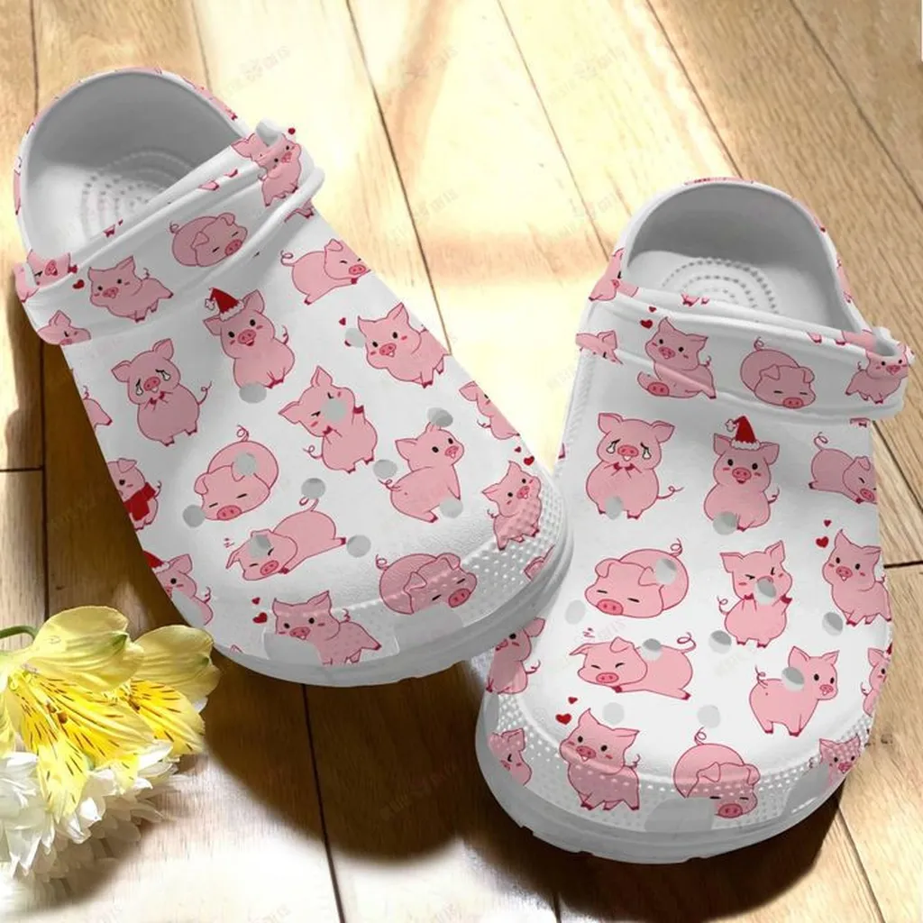 Pig White Sole Pig Collection Crocs Classic Clogs