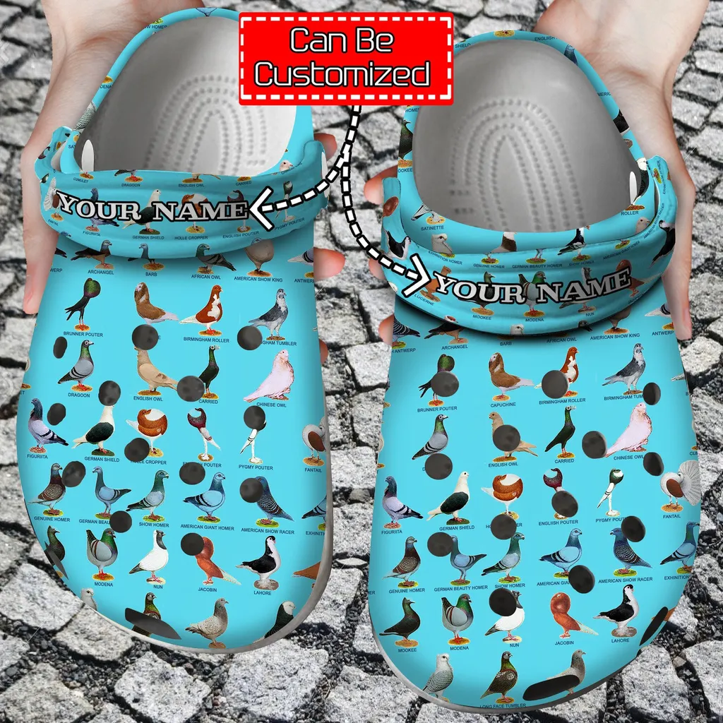 Pigeon Breed Pattern Crocs Clog