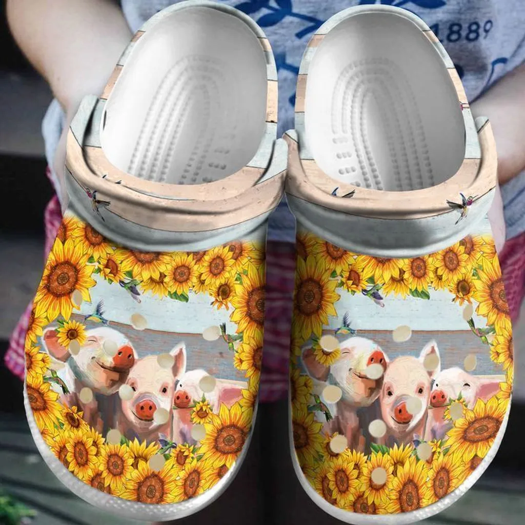 Pigs I Choose To Be Happy Crocs Clog