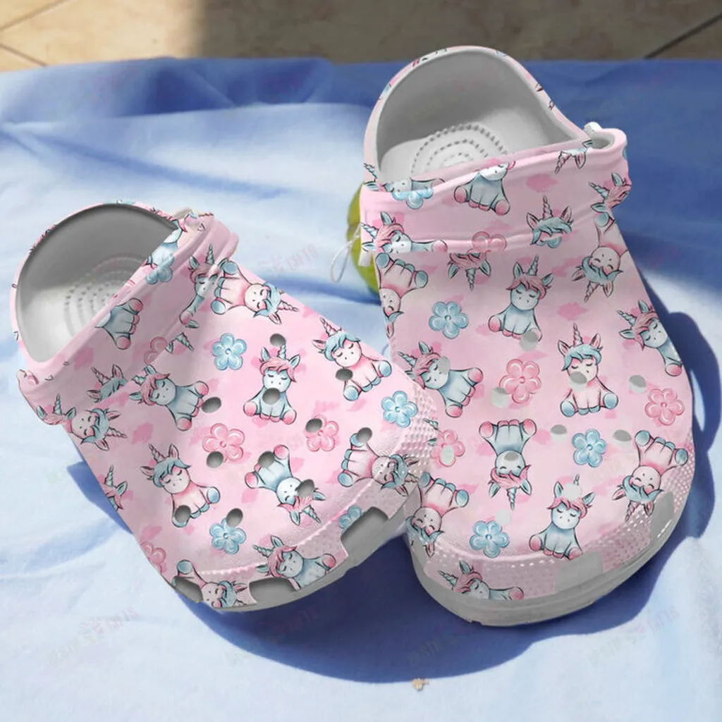 Pink Unicorn Crocs Classic Clogs