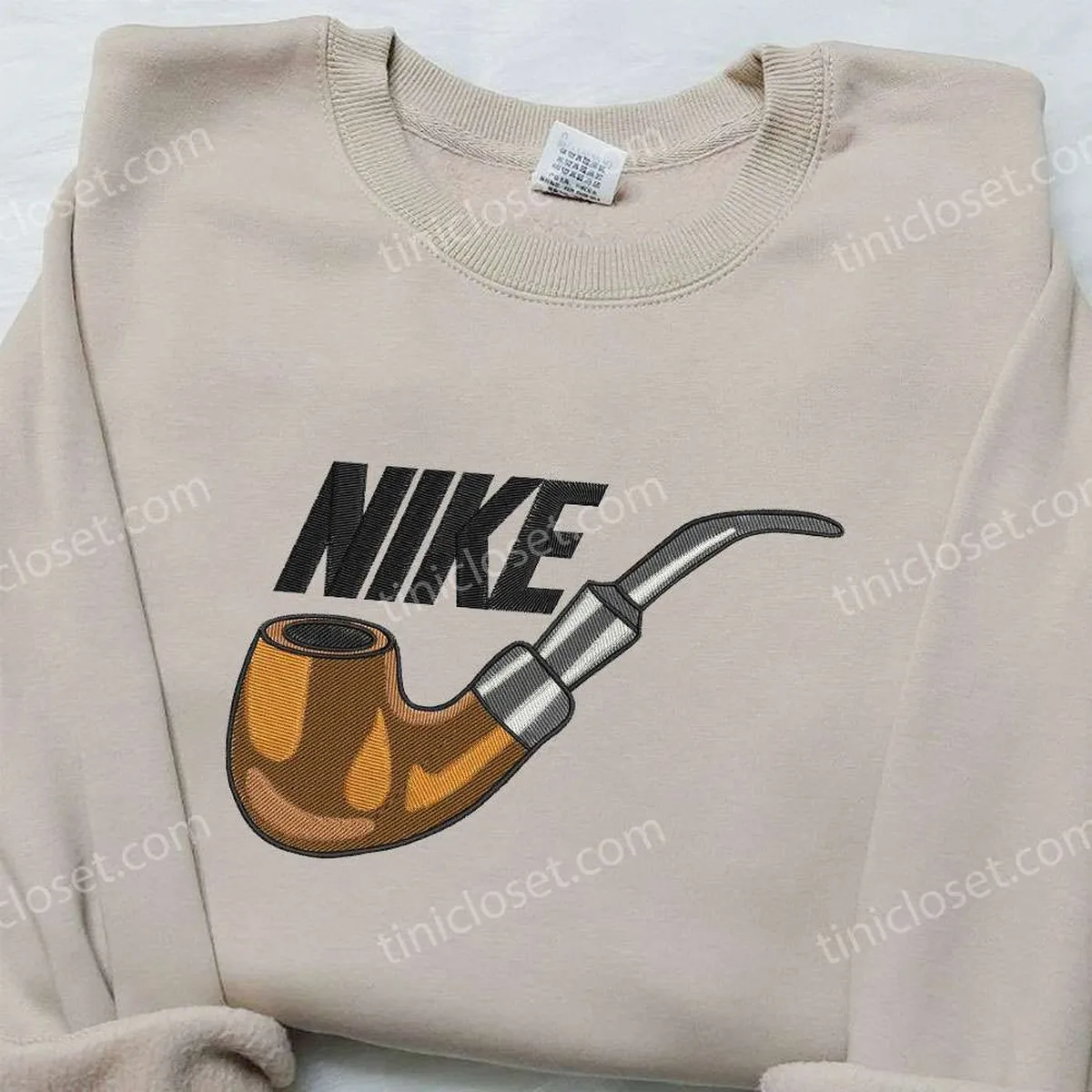 Pipe Smoking x Nike Embroidered Hoodie, Nike Inspired Embroidered Shirt, Best Birthday Gift Ideas