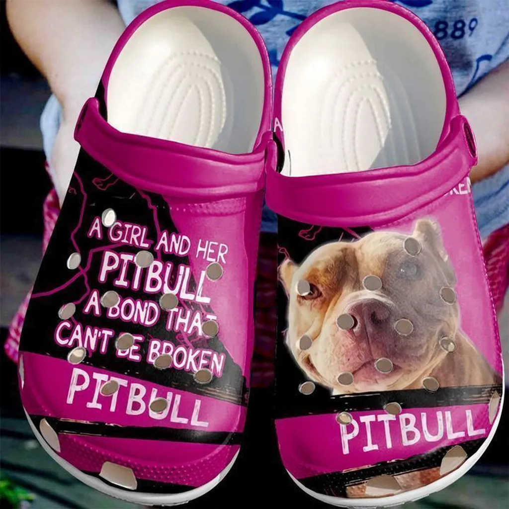 Pitbull A Girl And Her Crocs Classic Clogs