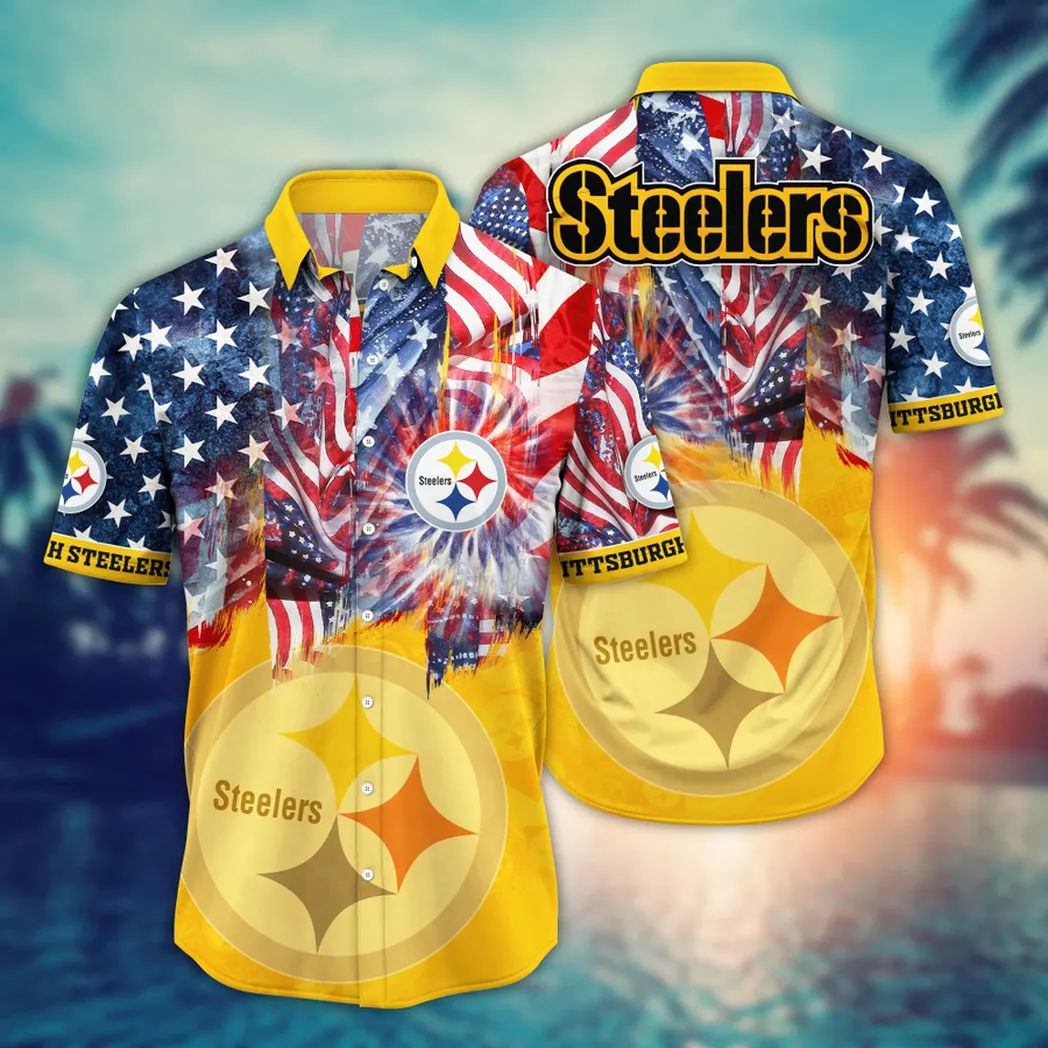 Pittsburgh Flower Aloha Hawaiian Shirt, Summer Football Shirts VPHWA2451152903