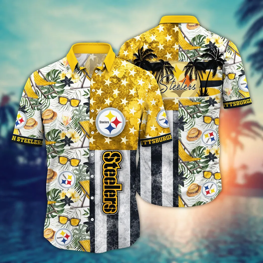 Pittsburgh Flower Aloha Hawaiian Shirt, Summer Football Shirts VPHWA2451152904