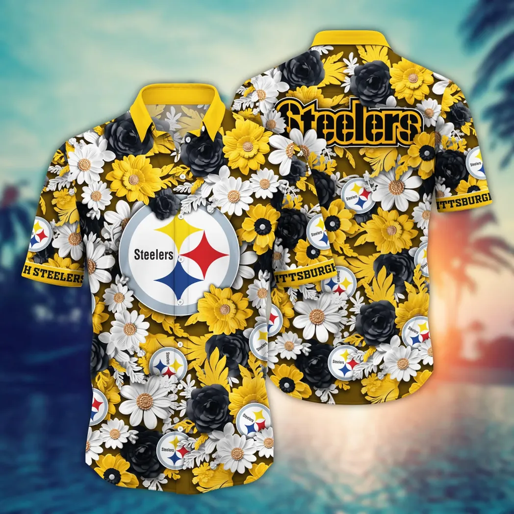 Pittsburgh Flower Aloha Hawaiian Shirt, Summer Football Shirts VPHWA2451153188