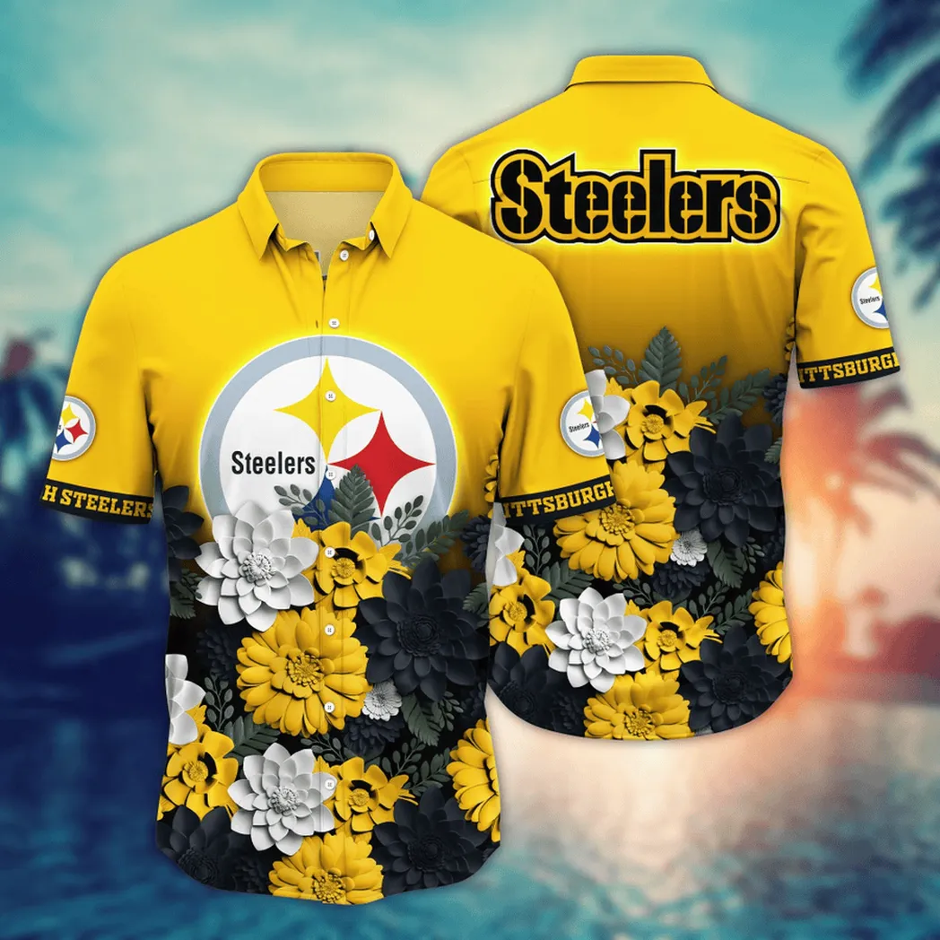 Pittsburgh Flower Aloha Hawaiian Shirt, Summer Football Shirts VPHWA2451153190