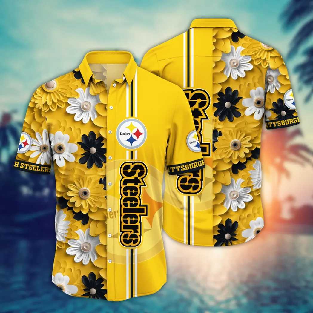 Pittsburgh Flower Aloha Hawaiian Shirt, Summer Football Shirts VPHWA2451153194