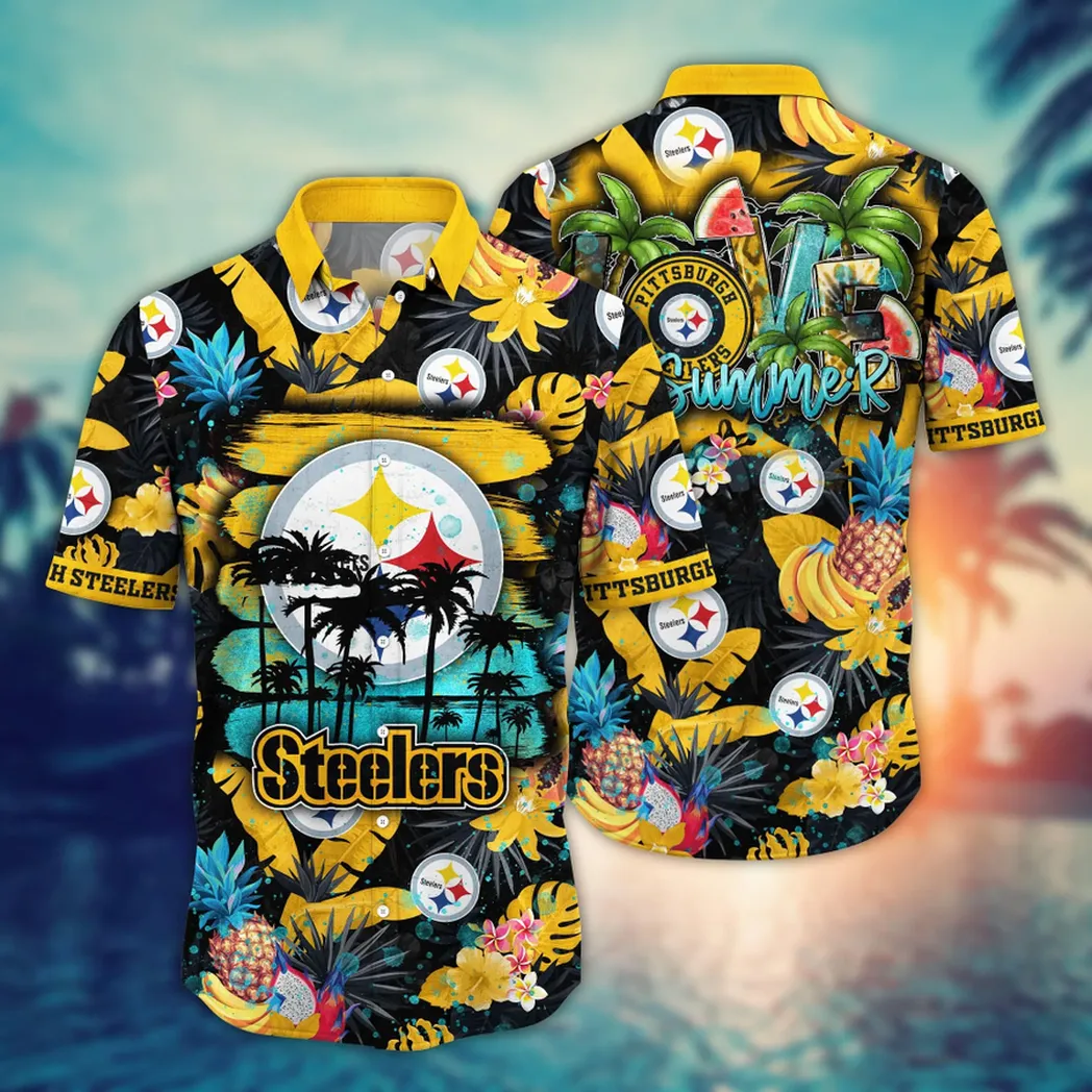 Pittsburgh Flower Aloha Hawaiian Shirt, Summer Football Shirts VPHWA2451153196