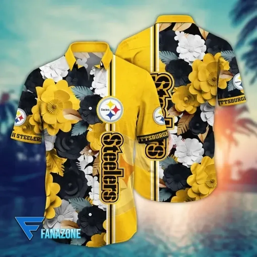 Pittsburgh Flower Aloha Hawaiian Shirt, Summer Football Shirts VPHWA2451153197