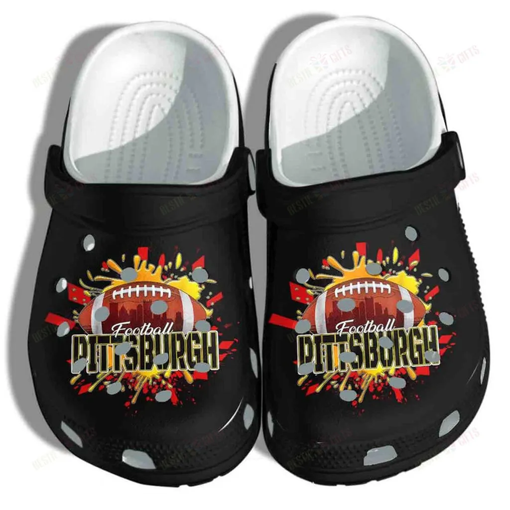 Pittsburgh Football Crocs Classic Clogs