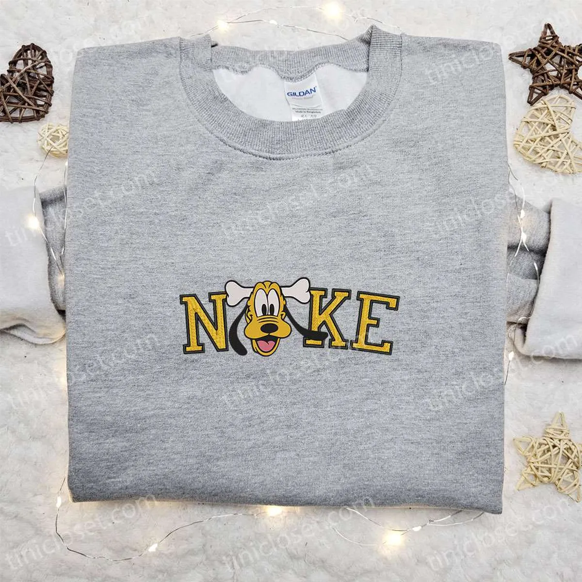 Pluto Bone x Nike Embroidered Sweatshirt, Walt Disney Characters Embroidered Shirt, Best Gift Ideas