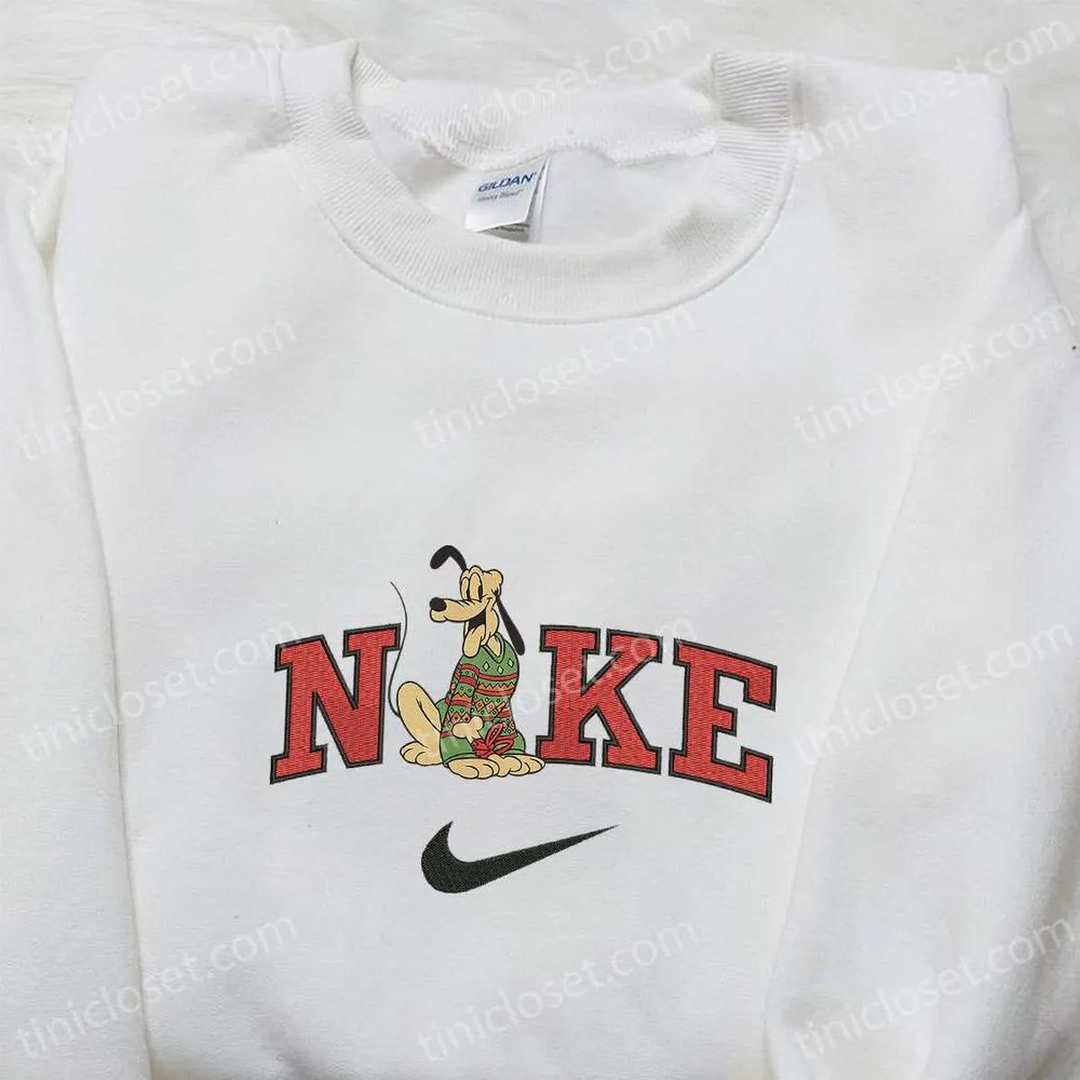 Pluto Magic Castle x Nike Christmas Embroidered Sweatshirt, Disney Characters Movie Merry Christmas Embroidered Shirt, Best Christmas Day Gift Ideas Pluto Magic Castle x Nike Christmas Embroidered Sweatshirt, Disney Characters Movie Merry Christmas Embroidered Shirt, Best Christmas Day Gift Ideas
