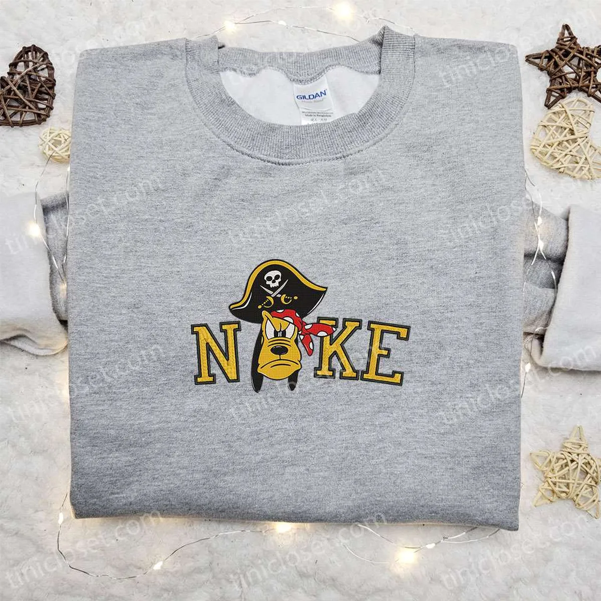 Pluto Pirate x Nike Embroidered Sweatshirt, Walt Disney Characters Embroidered Shirt, Best Halloween Gift Ideas Pluto Pirate x Nike Embroidered Sweatshirt, Walt Disney Characters Embroidered Shirt, Best Halloween Gift Ideas