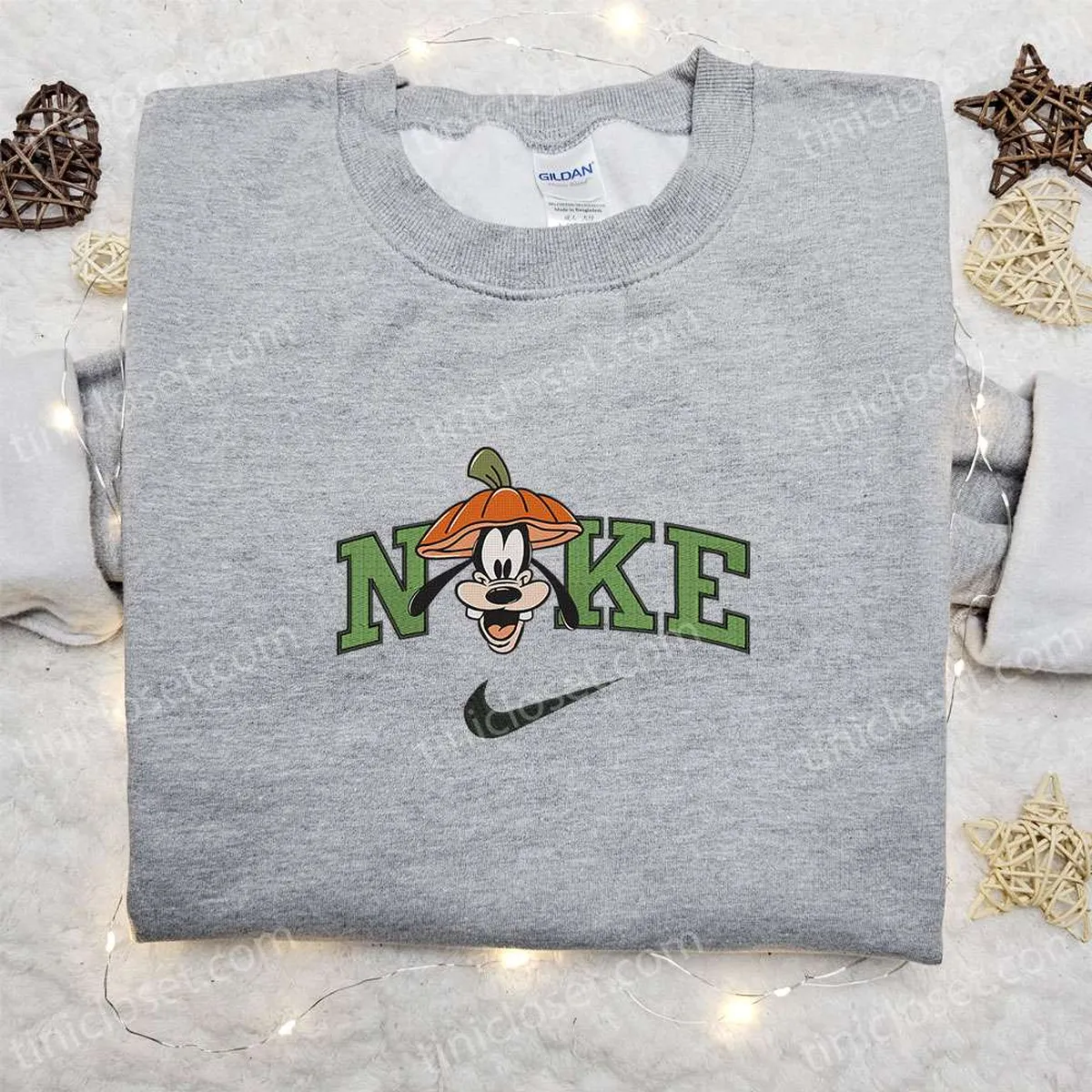 Pluto Pumpkin Hat Halloween x Nike Embroidered Sweatshirt, Walt Disney Characters Embroidered Shirt, Best Halloween Gift Ideas