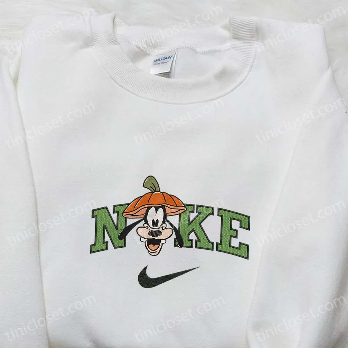 Pluto Pumpkin Hat Halloween x Nike Embroidered Sweatshirt, Walt Disney Characters Embroidered Shirt, Best Halloween Gift Ideas Pluto Pumpkin Hat Halloween x Nike Embroidered Sweatshirt, Walt Disney Characters Embroidered Shirt, Best Halloween Gift Ideas
