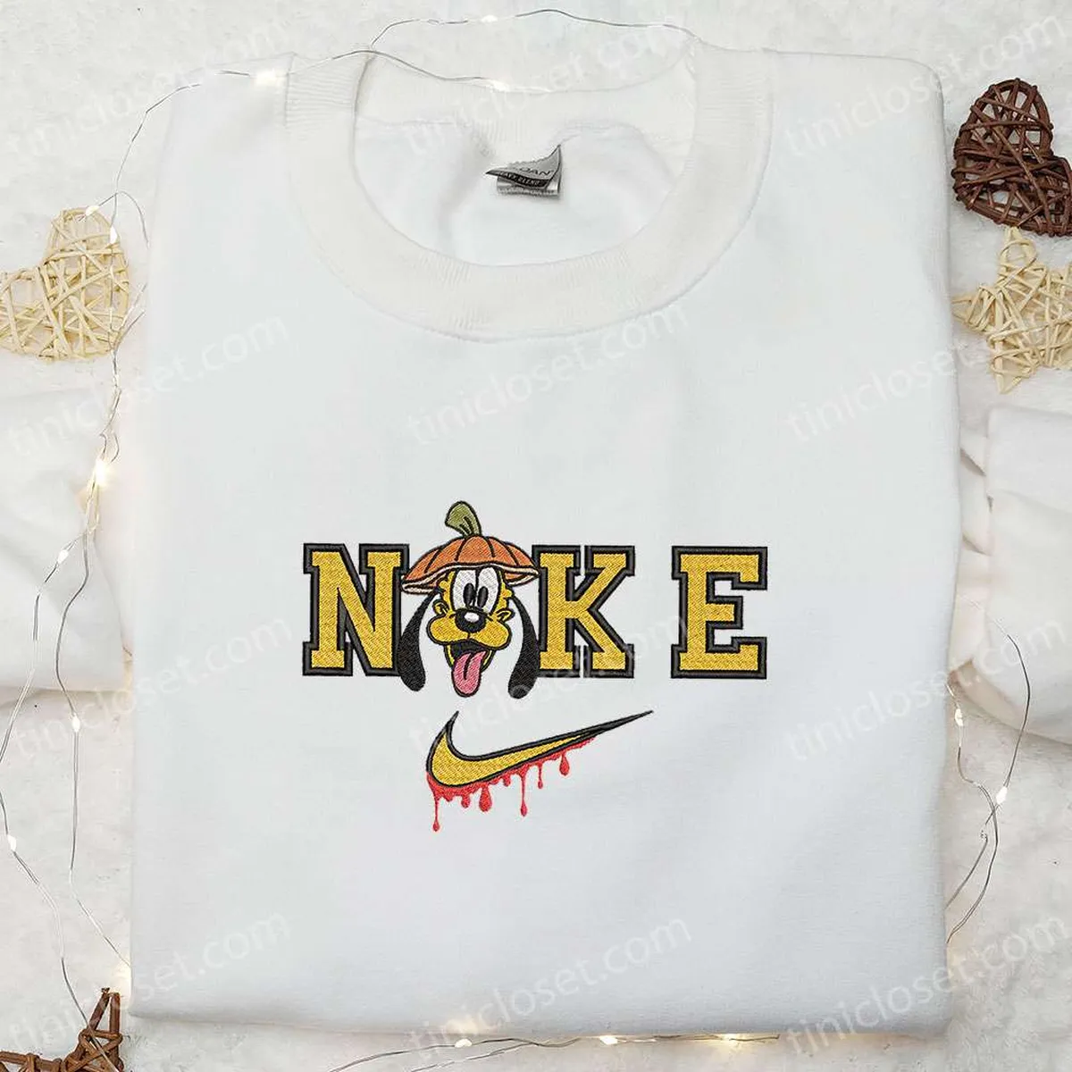 Pluto x Nike Embroidered Hoodie, Nike Inspired Embroidered Shirt, Best Halloween Gift Ideas