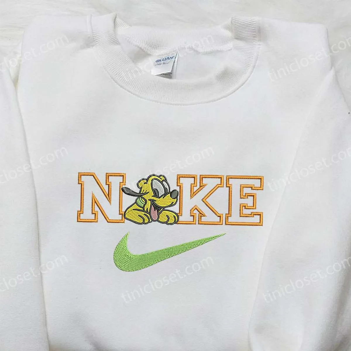 Pluto x Nike Embroidered Sweatshirt, Mickey Mouse Disney Embroidered Shirt, Nike Inspired Embroidered Shirt