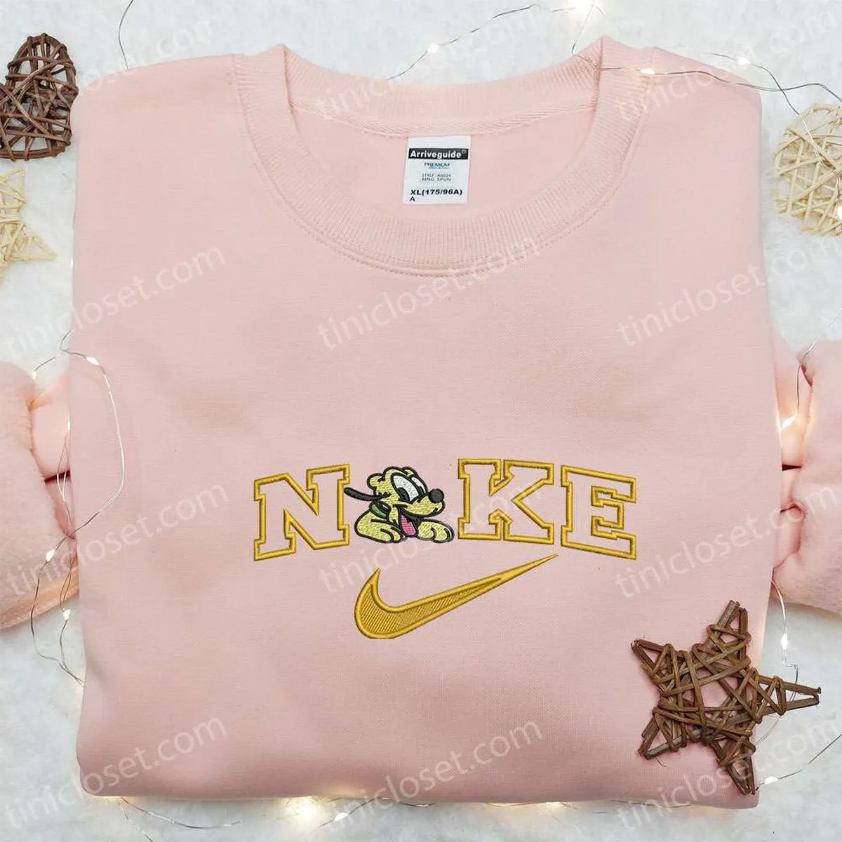 Pluto x Nike Swoosh Embroidered Shirt, Disney Characters Embroidered Hoodie, Nike Inspired Embroidered Sweatshirt Pluto x Nike Swoosh Embroidered Shirt, Disney Characters Embroidered Hoodie, Nike Inspired Embroidered Sweatshirt