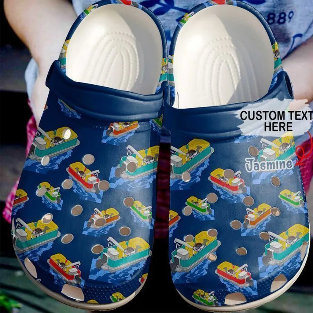 Pontoon Personalized Pattern Crocs Clog