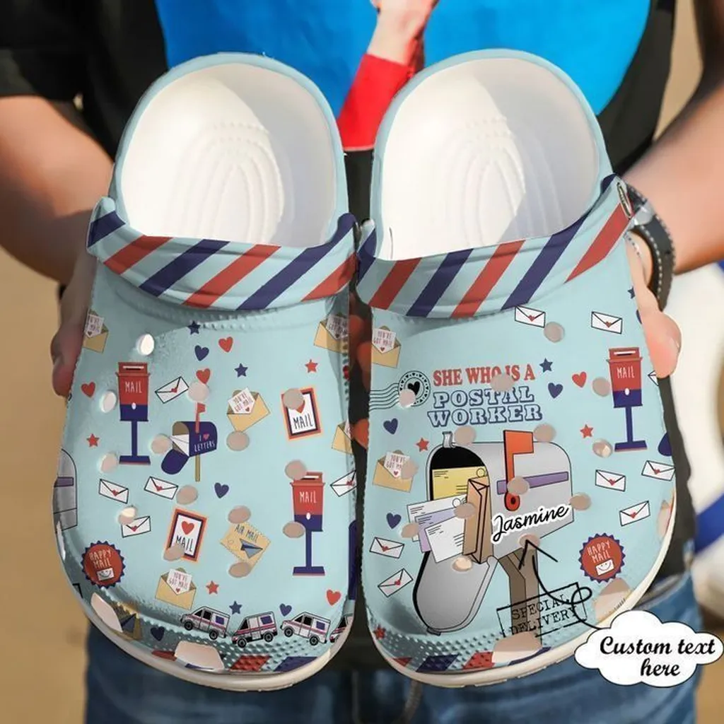 Postal Worker Personalized She Is A Crocs Classic Clogs