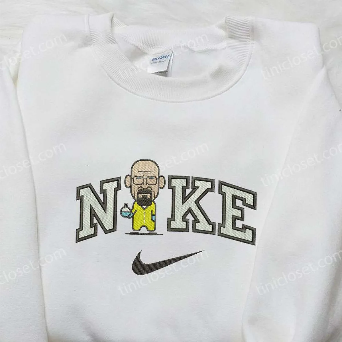 Professor White x Nike Embroidered Shirt, Breaking Bad Embroidered Shirt, Nike Inspired Embroidered Shirt