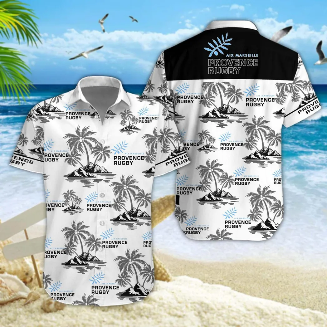 Provence Rugby Hawaiian Shirt Style Classic Oversized Hawaiian, Unisex Hawaiian Shirt Trending Summer